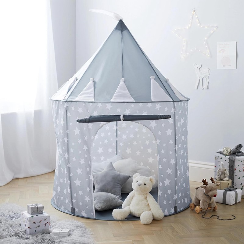 Children Grey Castle Play Tent