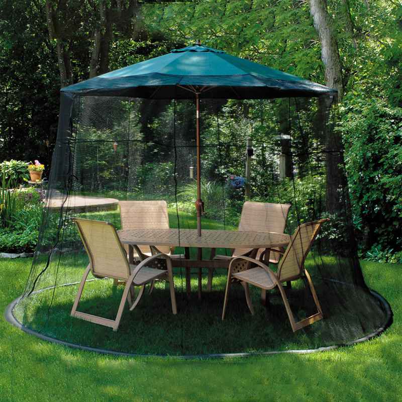 Black Patio Umbrella Mosquito Net