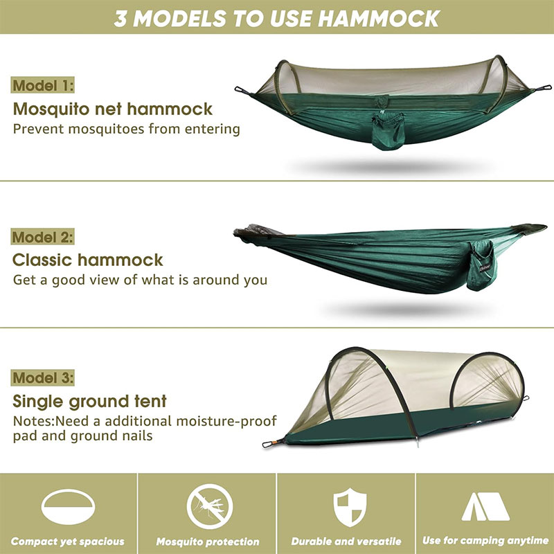 Ultralight Camping Hammock With Mosquito Net